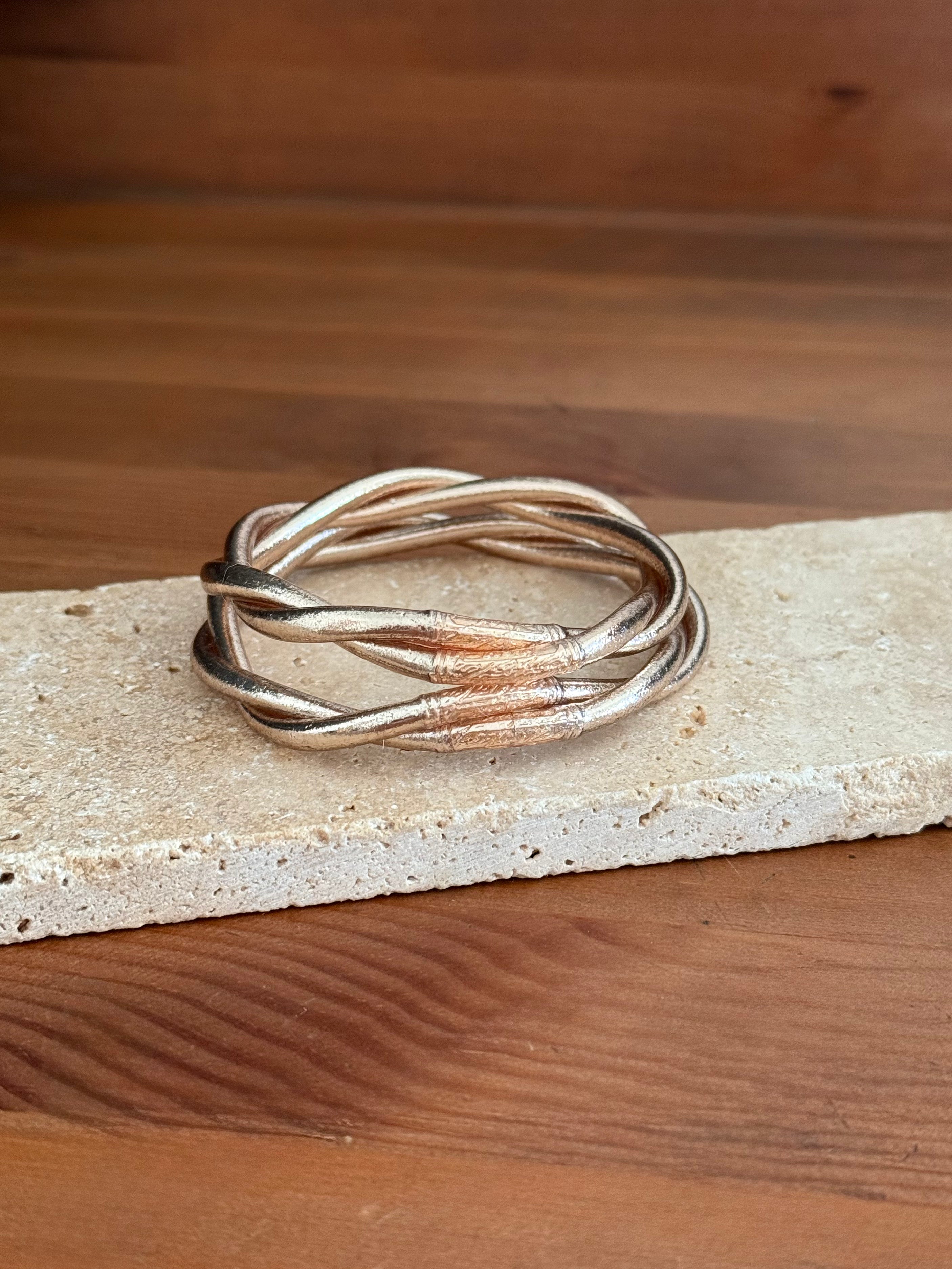 Jonc Bouddhiste mantra twist  champagne Etoilya