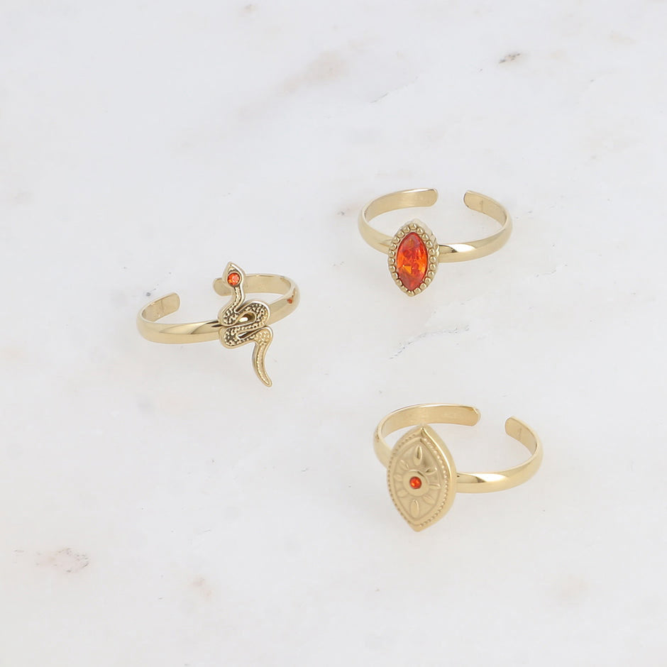 Bague trio Visconi Etoilya