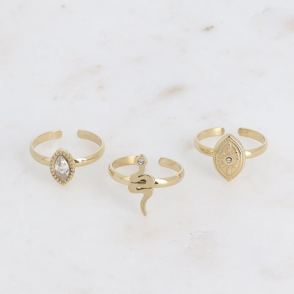 Bague trio Visconi Etoilya