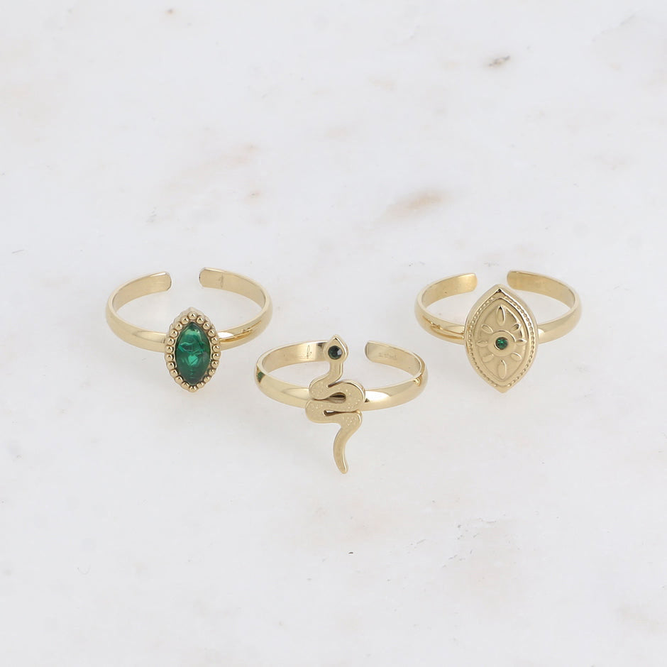 Bague trio Visconi Etoilya