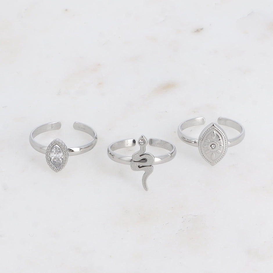 Bague trio Visconi Etoilya